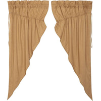 Thumbnail for Simple Life Flax Khaki Prairie Short Panel Curtain Set of 2 63x36x18 VHC Brands online