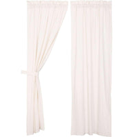 Thumbnail for Simple Life Flax Antique White Panel Curtain Set of 2 84x40 VHC Brands - The Fox Decor