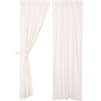 Thumbnail for Simple Life Flax Antique White Panel Curtain Set of 2 84x40 VHC Brands - The Fox Decor