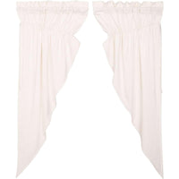 Thumbnail for Simple Life Flax Antique White Prairie Short Panel Curtain Set of 2 63x36x18 VHC Brands - The Fox Decor
