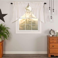 Thumbnail for Simple Life Flax Antique White Prairie Swag Curtain Set of 2 36x36x18 VHC Brands - The Fox Decor