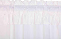 Muslin Ruffled Bleached White Prairie Short Panel Curtain Set of 2 63x36x18 VHC Brands - The Fox Decor