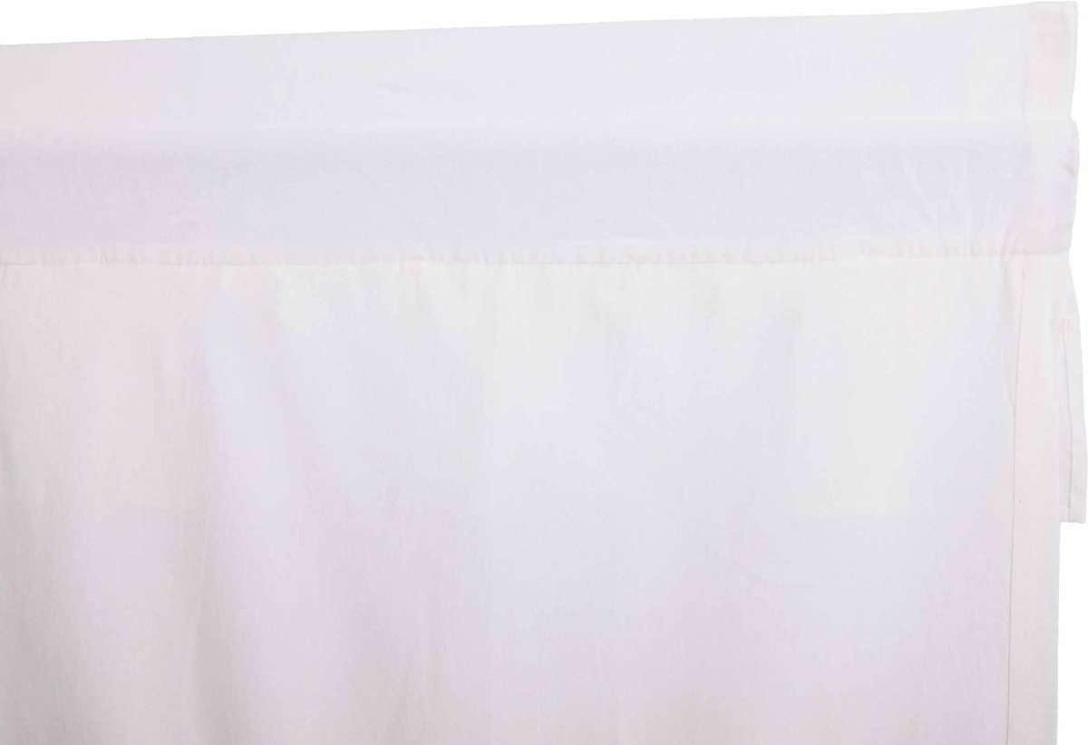 Muslin Ruffled Bleached White Prairie Short Panel Curtain Set of 2 63x36x18 VHC Brands - The Fox Decor