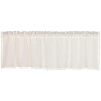 Thumbnail for Tobacco Cloth Antique White Valance Fringed Curtain 16x60 VHC Brands - The Fox Decor