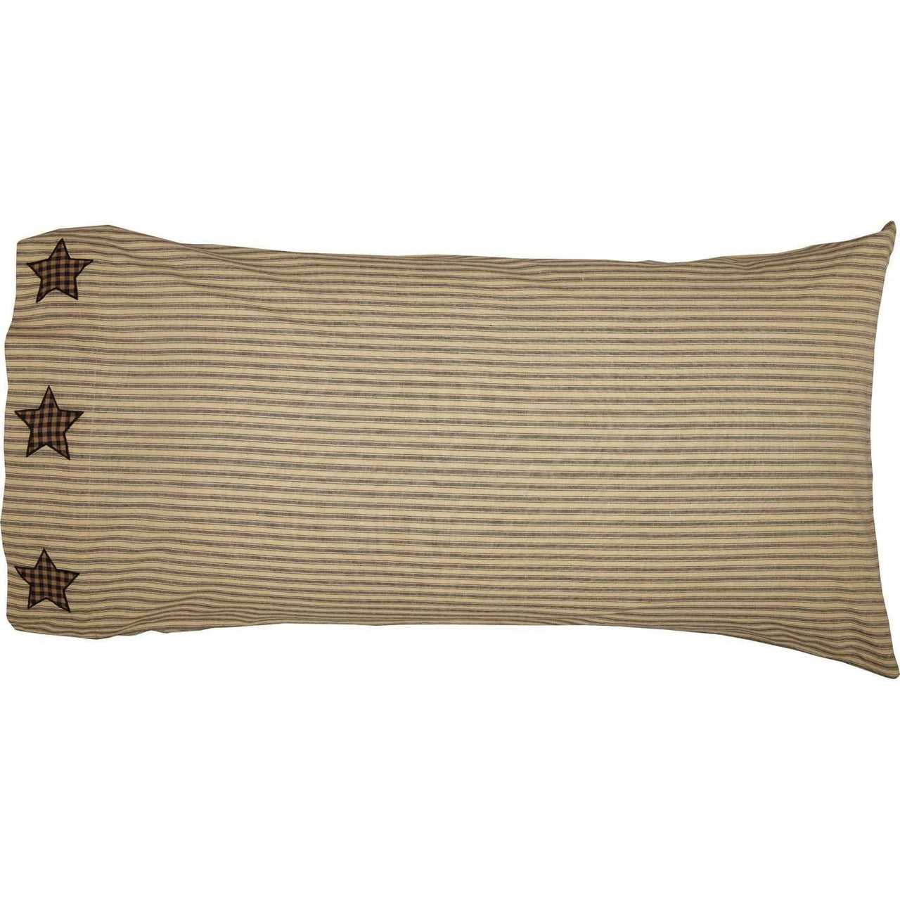 Farmhouse Star King Pillow Case w/Applique Star Set of 2 21x40 VHC Brands - The Fox Decor