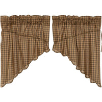 Thumbnail for Cedar Ridge Prairie Swag Curtain Scalloped Set of 2 36x36x18 VHC Brands - The Fox Decor