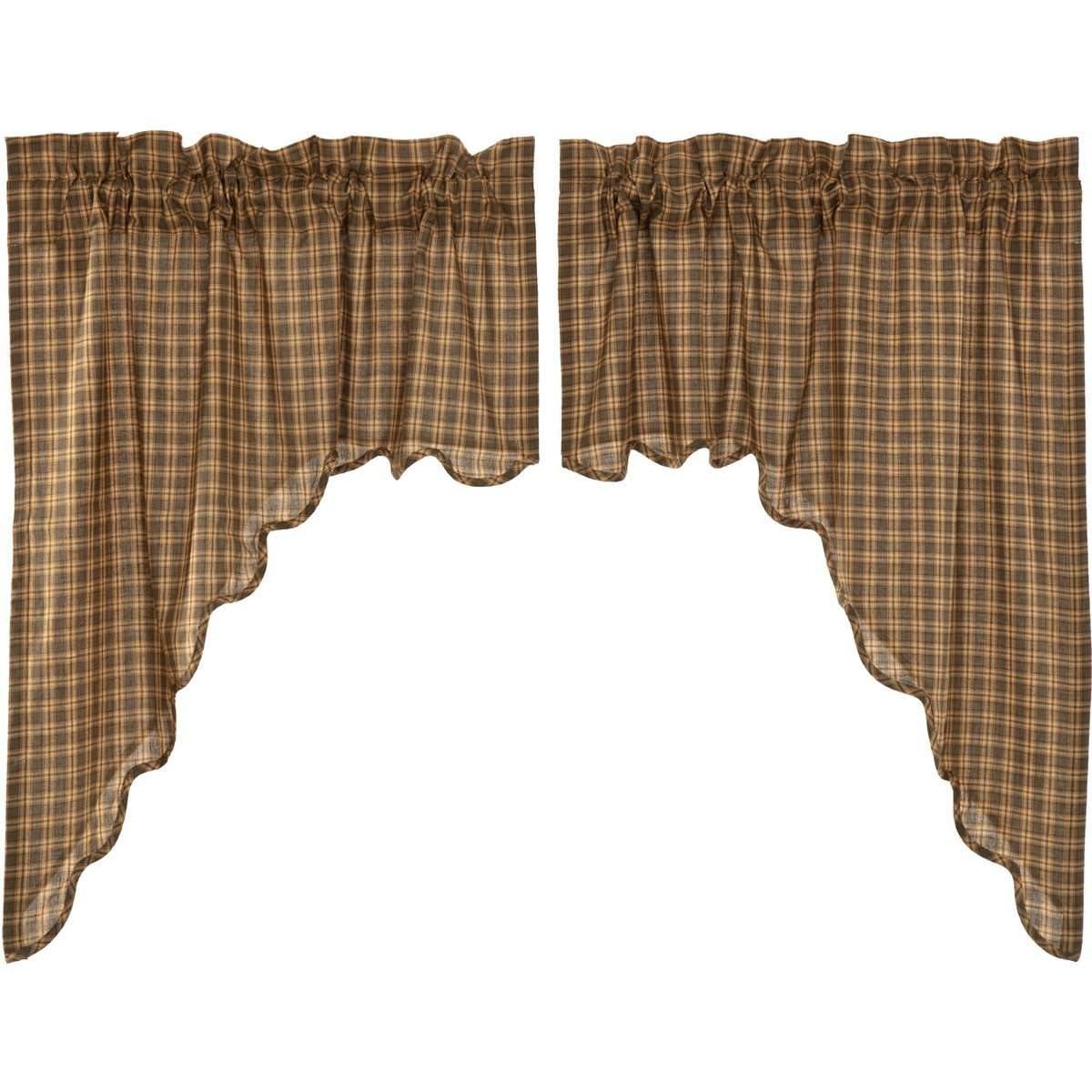Cedar Ridge Swag Scalloped Curtain Set of 2 36x36x16 VHC Brands - The Fox Decor