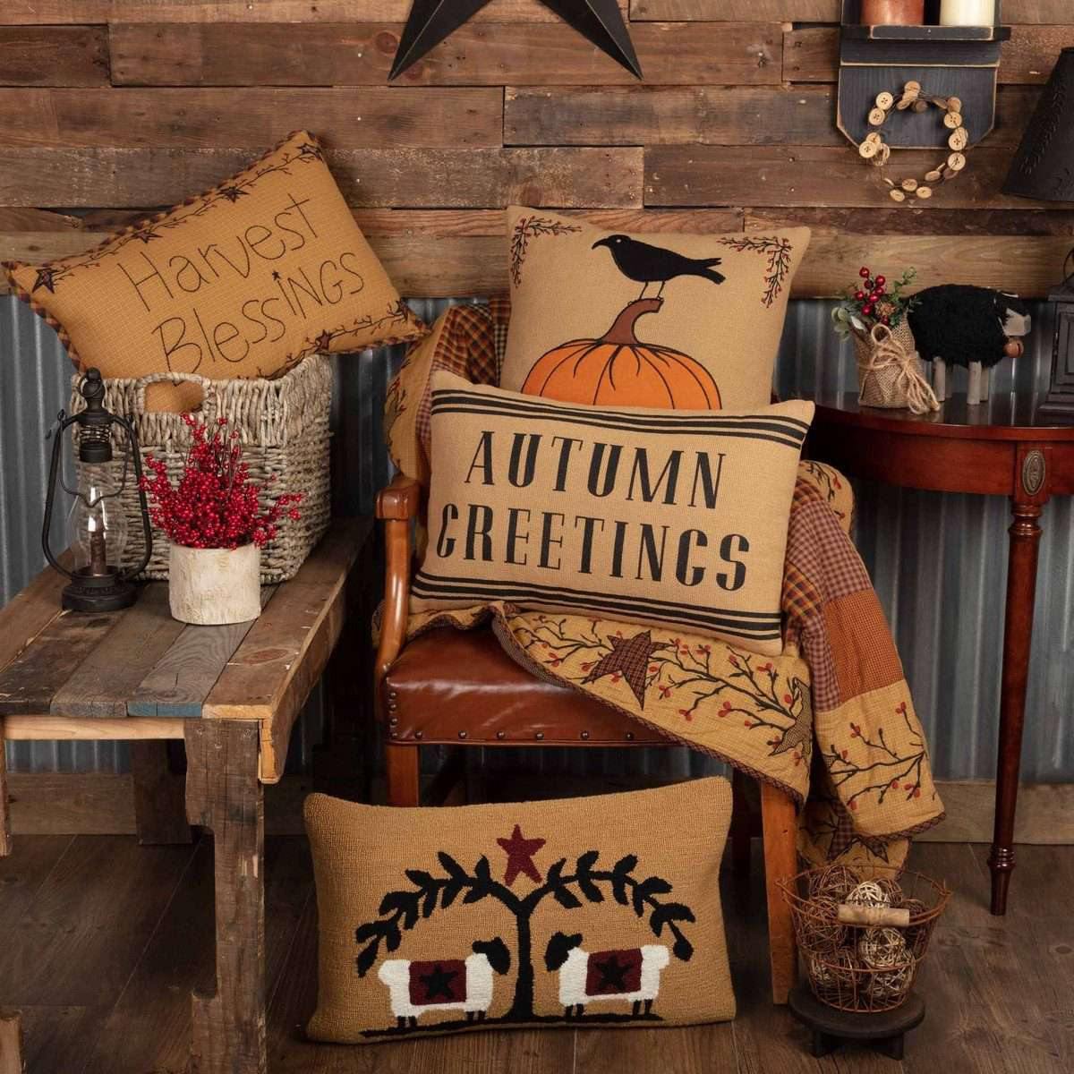 Heritage Farms Autumn Greetings Pillow 14x22 VHC Brands online
