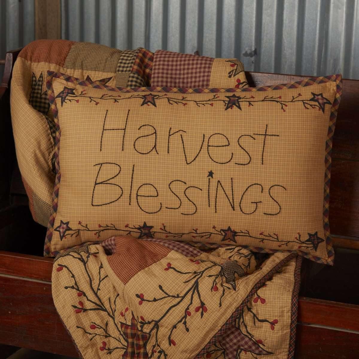 Heritage Farms Harvest Blessings Pillow 14x22 VHC Brands - The Fox Decor