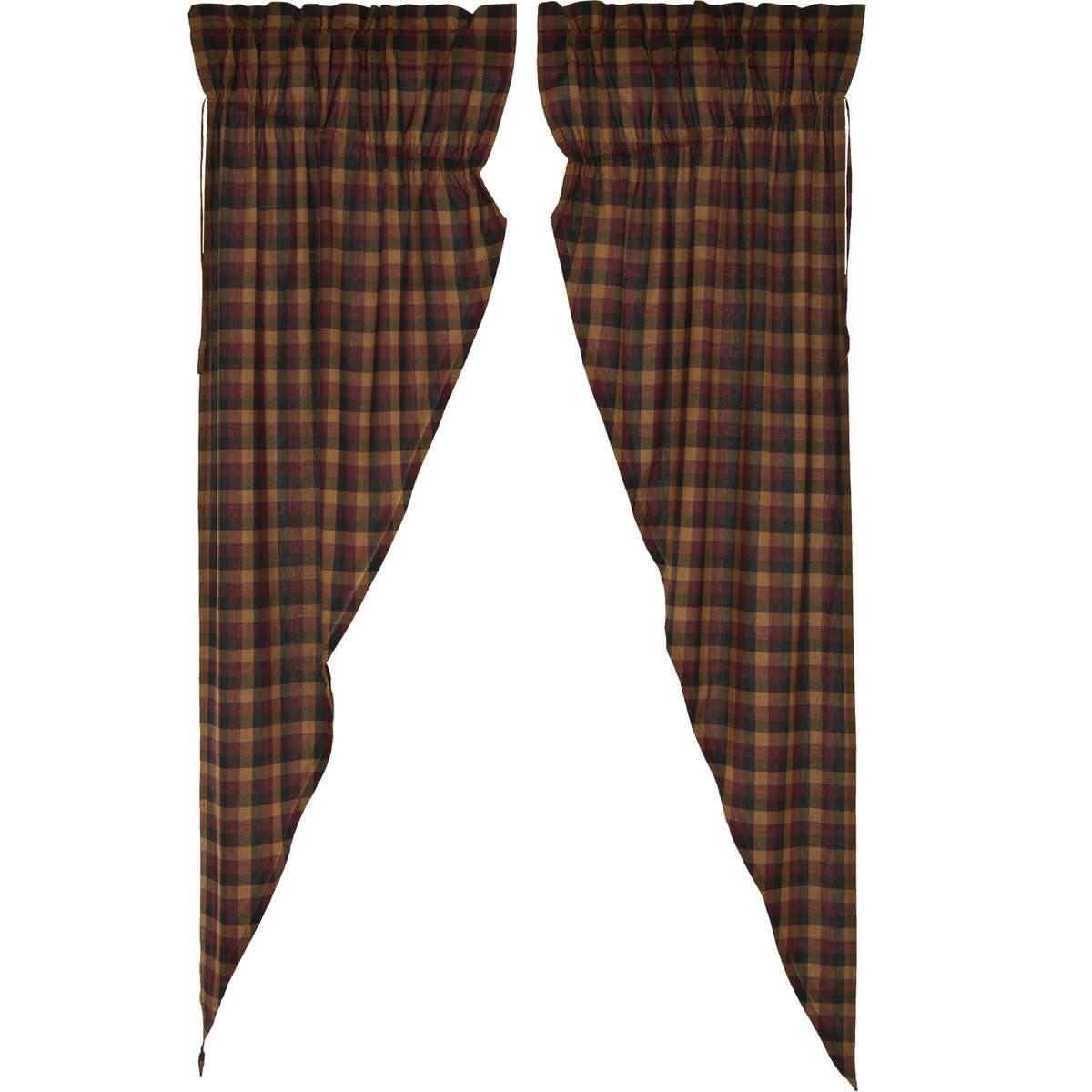 Heritage Farms Primitive Check Prairie Long Panel Set of 2 84x36x18 VHC Brands - The Fox Decor