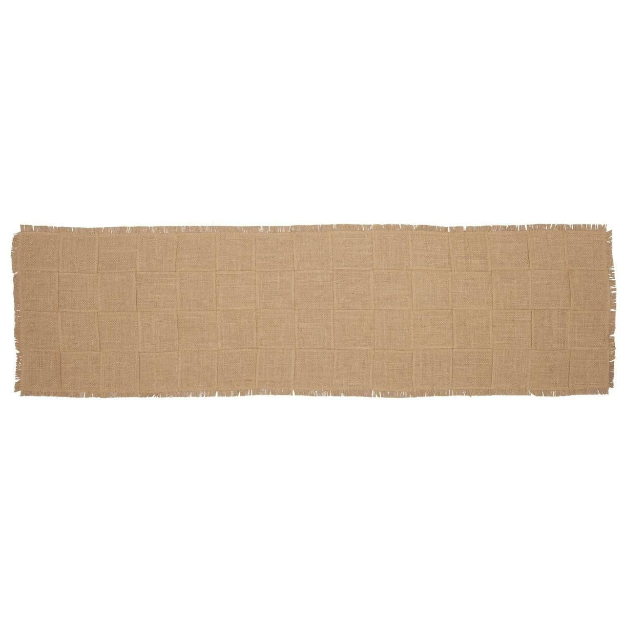 Jute Burlap Natural Basket Weave Runner 13x48 VHC Brands - The Fox Decor