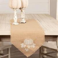 Thumbnail for Jute Burlap Natural Pumpkin Runner 13x48 VHC Brands - The Fox Decor