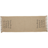Jute Burlap Natural Thankful Runner 13x36 VHC Brands - The Fox Decor