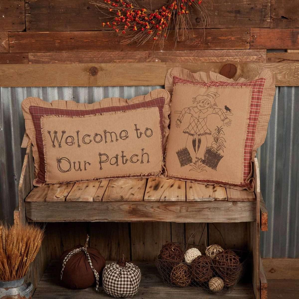 Landon Welcome to Our Patch Pillow 14x22 VHC Brands online
