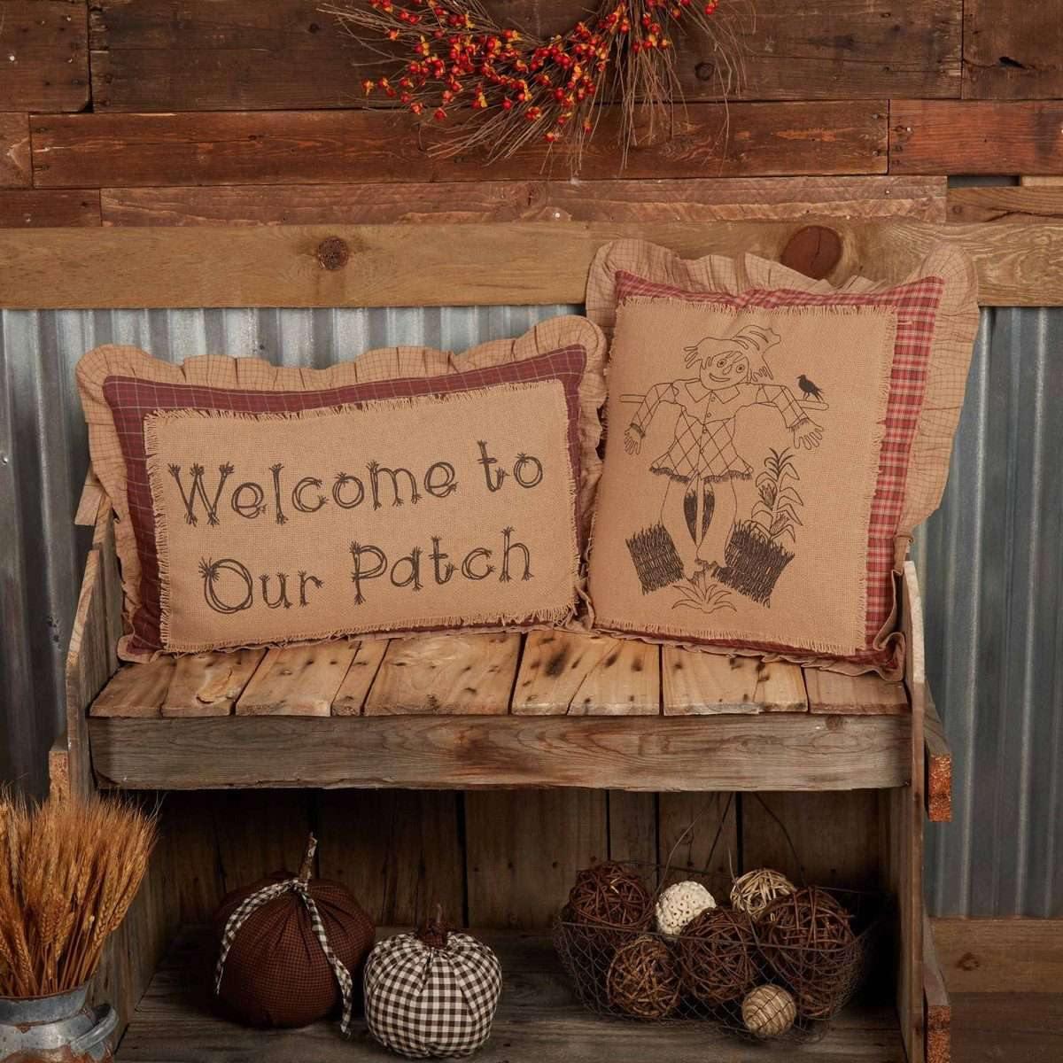 Landon Welcome to Our Patch Pillow 14x22 VHC Brands - The Fox Decor