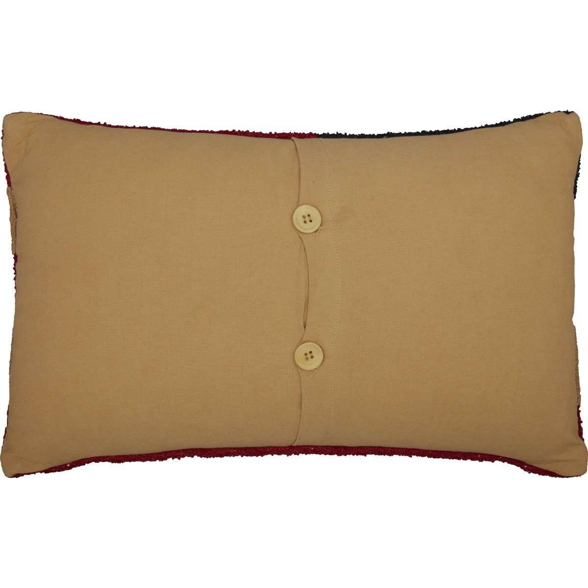 Patriotic Patch Flag Hooked Pillow 14"x22" - The Fox Decor