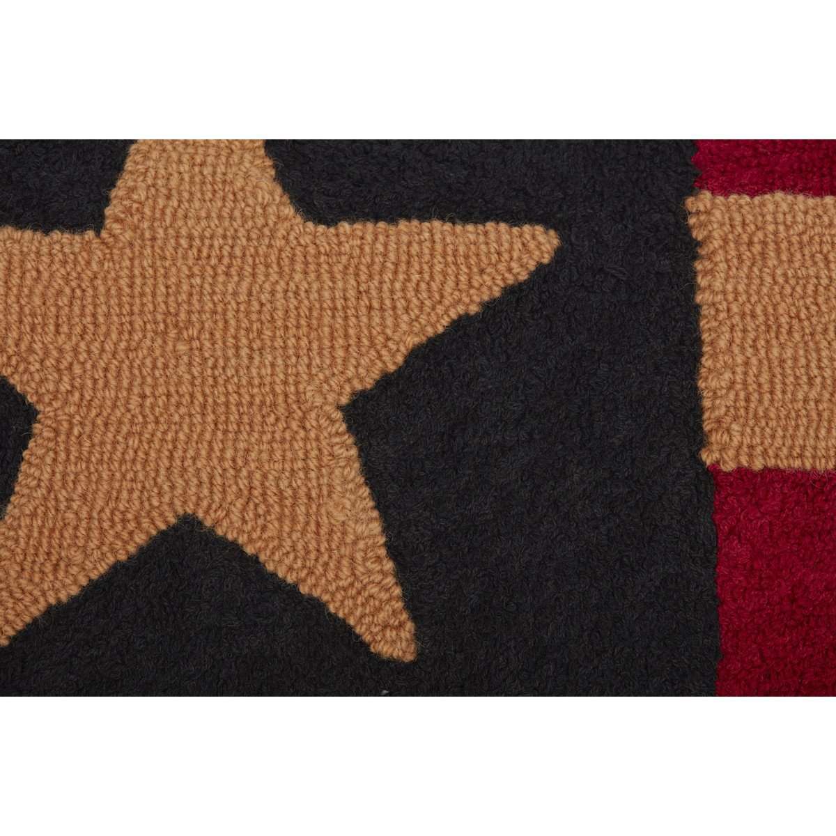 Patriotic Patch Flag Hooked Pillow 14"x22" - The Fox Decor