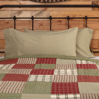 Thumbnail for Prairie Winds Green Ticking Stripe King Pillow Case Set of 2 21x40