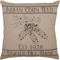 Sawyer Mill Charcoal Corn Feed Pillow 18x18 VHC Brands - The Fox Decor
