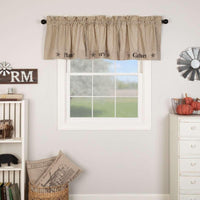 Thumbnail for Sawyer Mill Charcoal Gather Valance Creme, Khaki VHC Brands - The Fox Decor