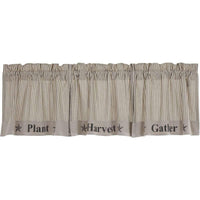 Thumbnail for Sawyer Mill Charcoal Gather Valance Creme, Khaki VHC Brands - The Fox Decor