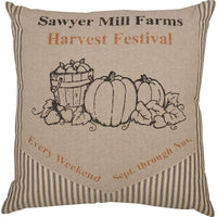 Thumbnail for Sawyer Mill Charcoal Harvest Festival Pillow 18x18 VHC Brands