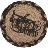 Thumbnail for Sawyer Mill Charcoal Plow Jute Coaster front