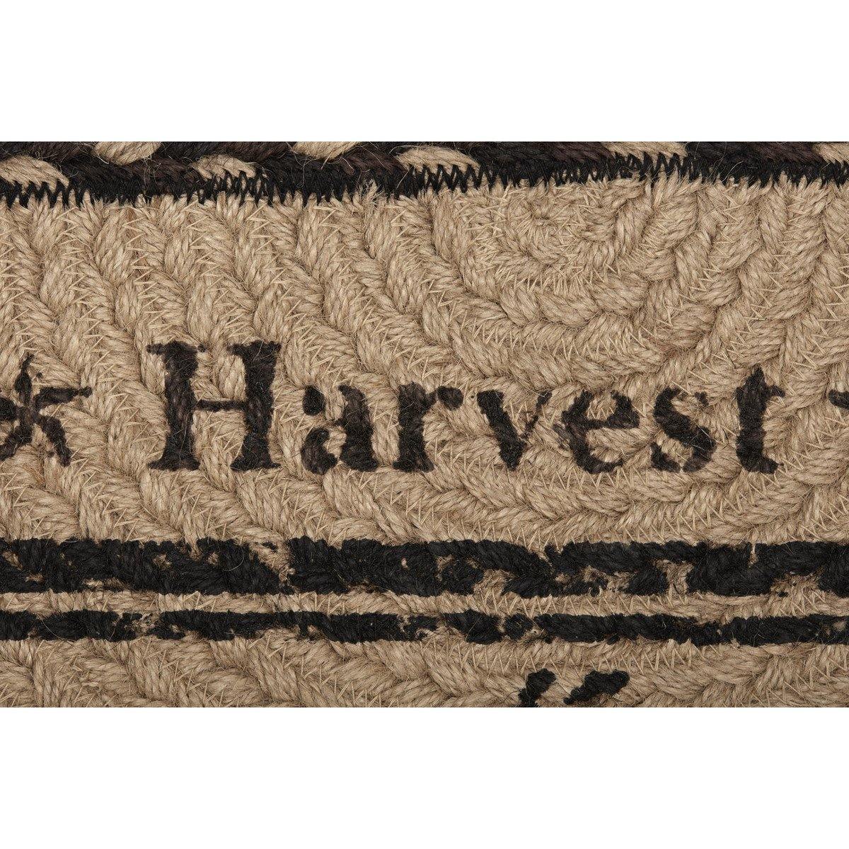 Sawyer Mill Charcoal Plow Jute Half Circle Rug 16.5"x33" VHC Brands - The Fox Decor