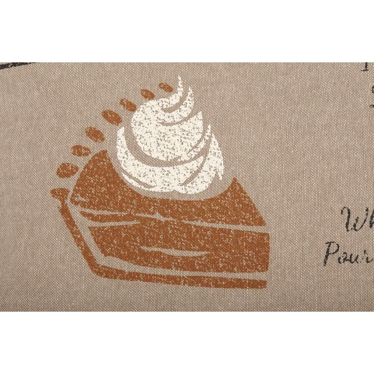 Sawyer Mill Charcoal Pumpkin Pie Recipe Pillow 14x22 VHC Brands zoom