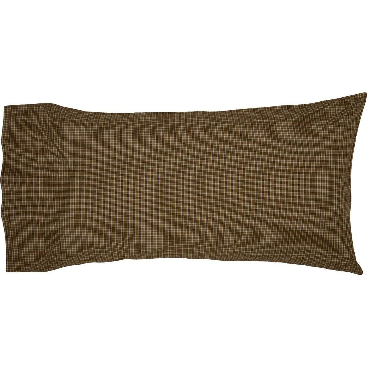 Tea Cabin Green Plaid King Pillow Case Set of 2 21x40 VHC Brands - The Fox Decor