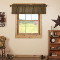 Thumbnail for Tea Cabin Green Plaid Valance Curtain 16x60 VHC Brands - The Fox Decor