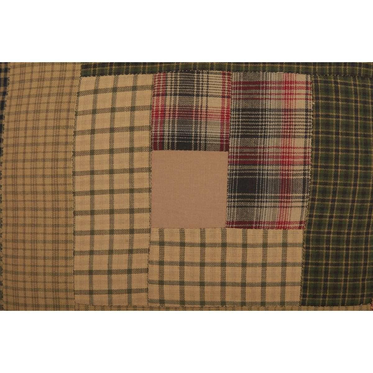 Tea Cabin Patch Pillow 12x12 VHC Brands zoom