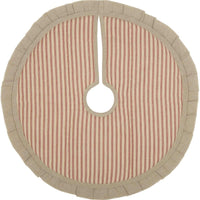 Thumbnail for Sawyer Mill Red Ticking Stripe Mini Christmas Tree Skirt 21 VHC Brands - The Fox Decor