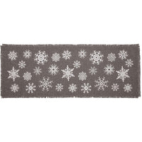 Snowflake Burlap Grey Runner 13x36 VHC Brands - The Fox Decor