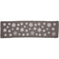 Snowflake Burlap Grey Runner 13x48 VHC Brands - The Fox Decor