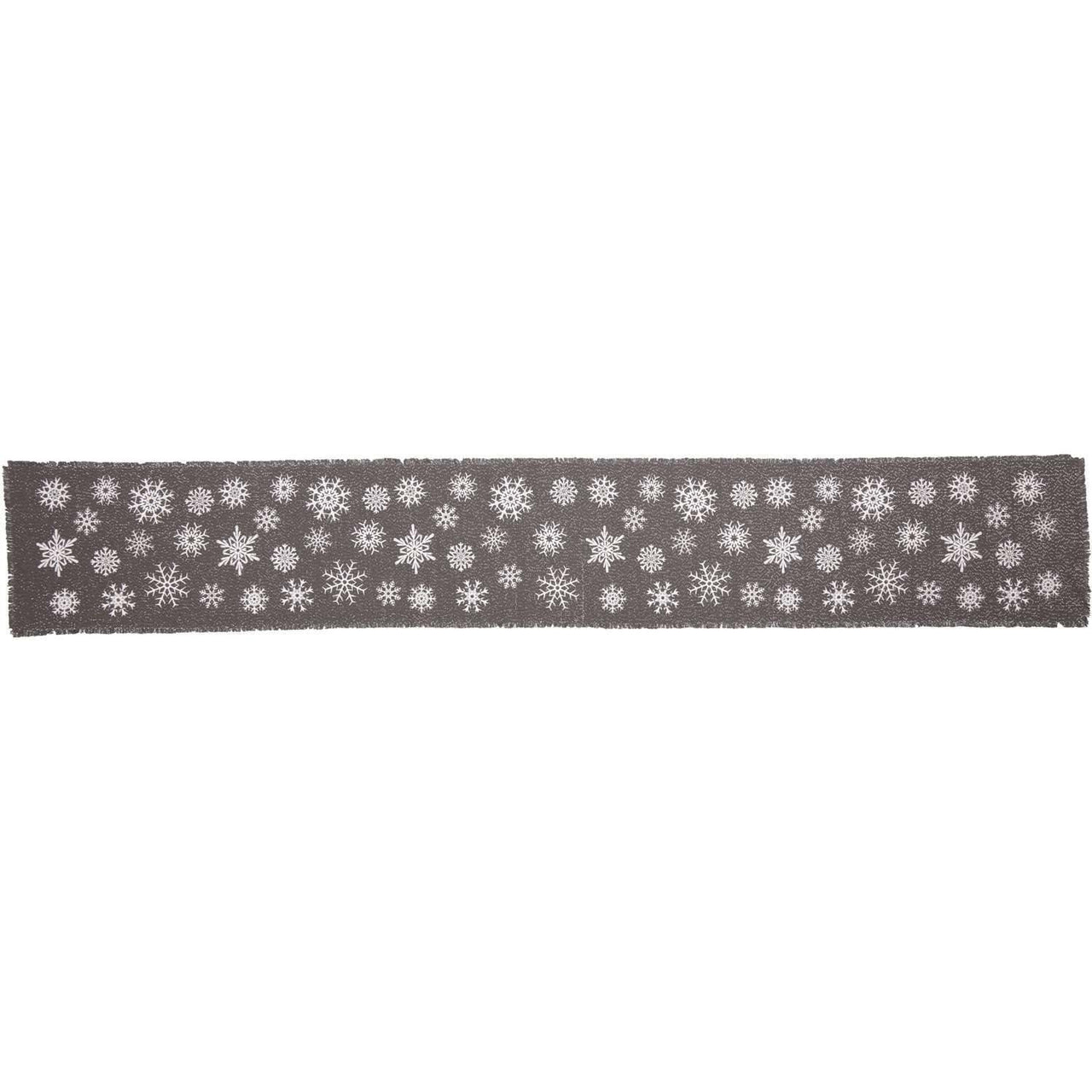 Snowflake Burlap Grey Runner 13x90 VHC Brands - The Fox Decor