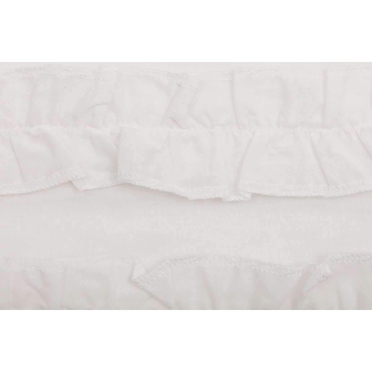 White Ruffled Sheer Petticoat Prairie Long Panel Set of 2 - The Fox Decor