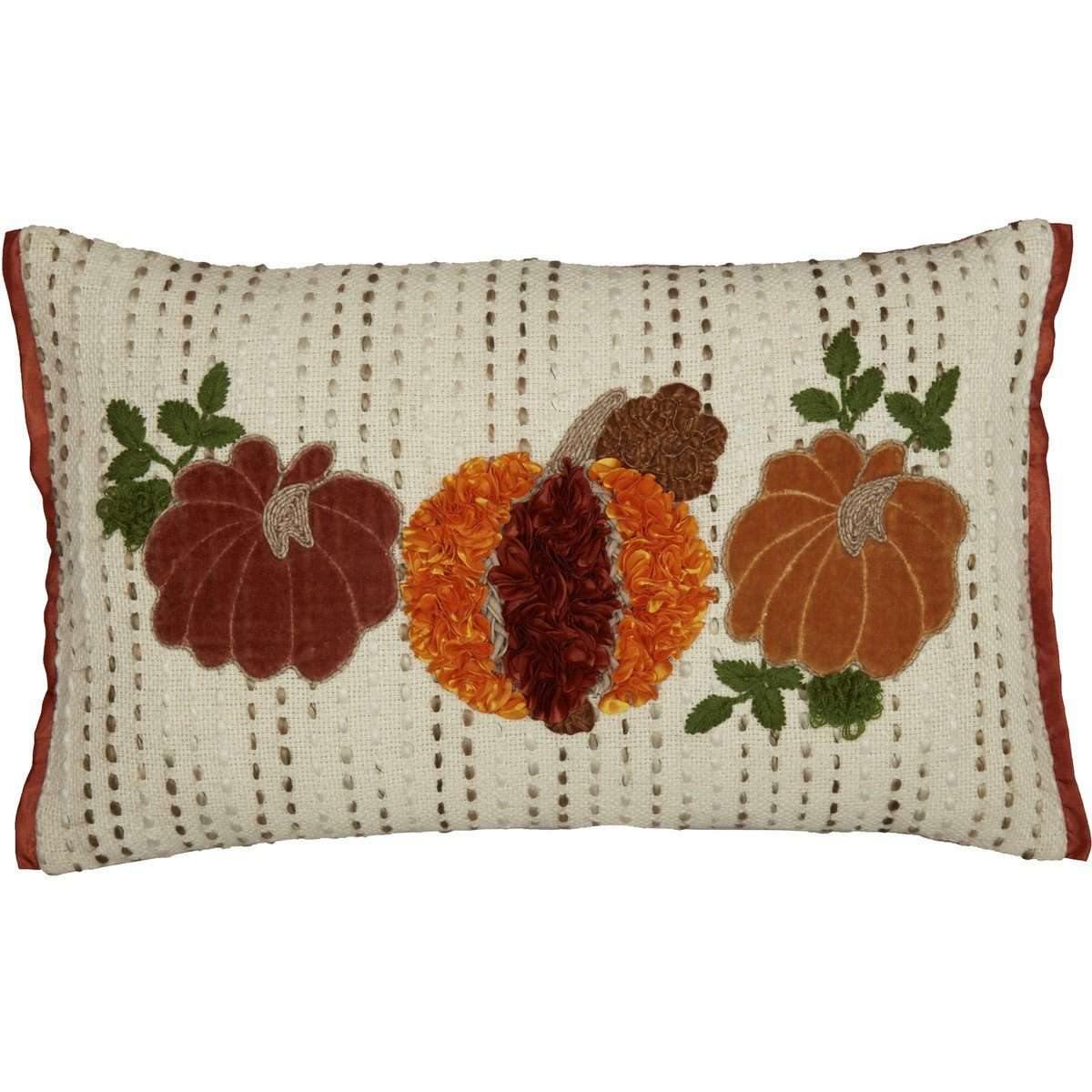 Autumn Pumpkin Patch Pillow 14x22 VHC Brands front