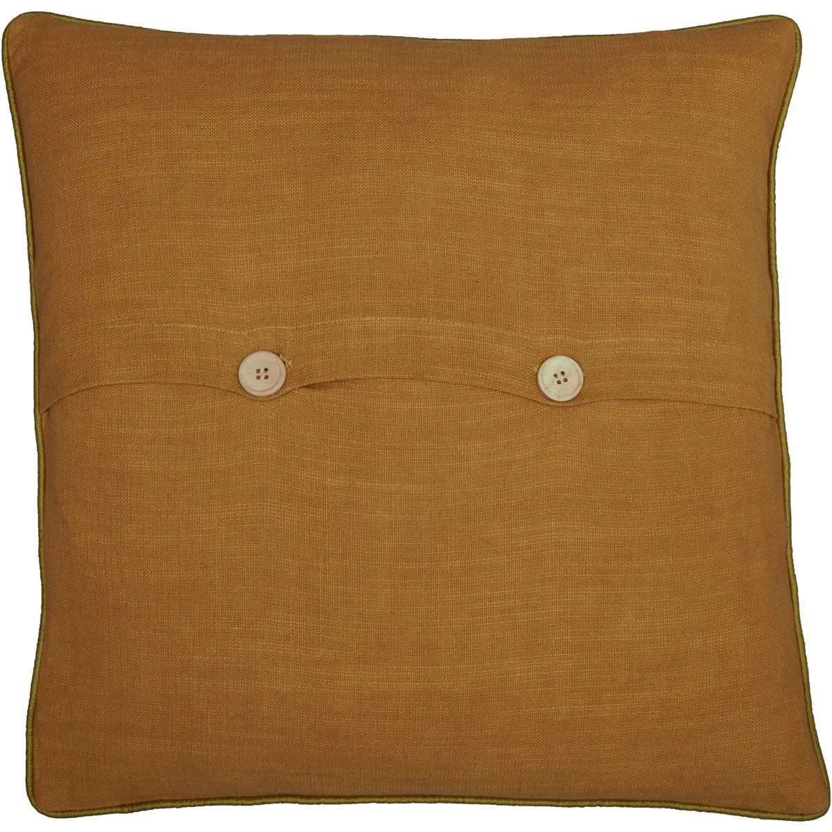 Velvet Pumpkin Pillow 18x18 VHC Brands back