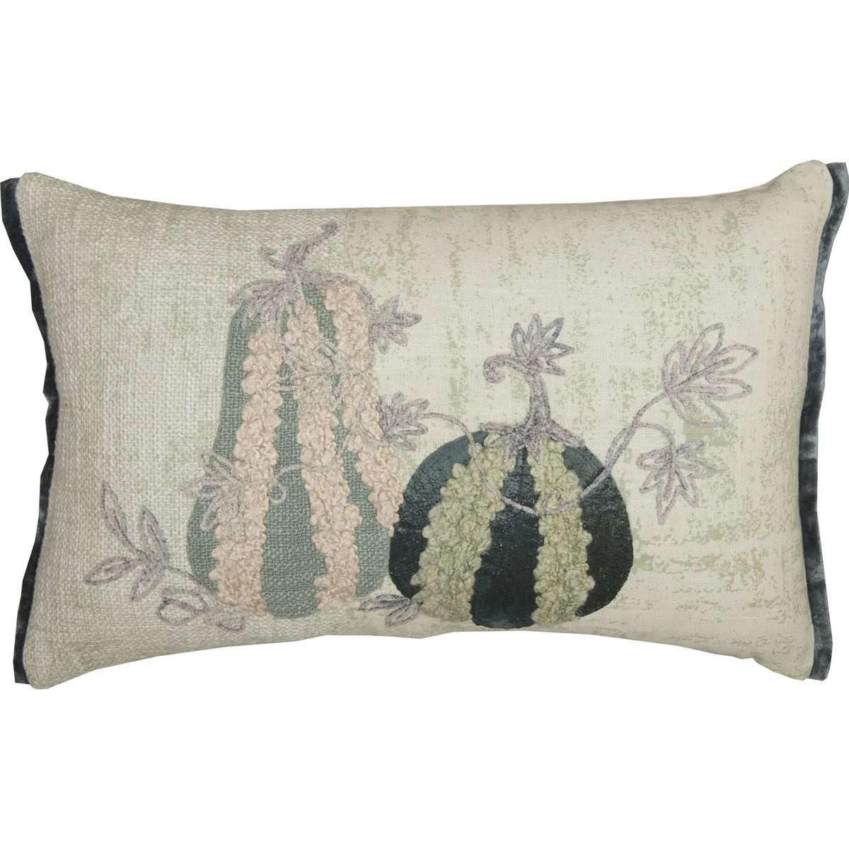 Embroidered Gourd Pillow 14x22 VHC Brands