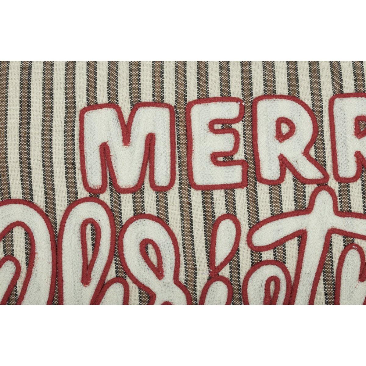 Merry Christmas Stripe Pillow 14"x22" - The Fox Decor