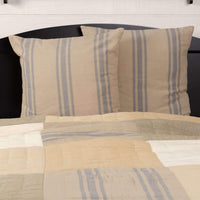Thumbnail for Farmer's Market Grain Sack Stripe Fabric Euro Sham Set of 2 26x26 VHC Brands - The Fox Decor