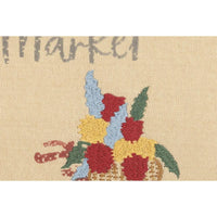 Thumbnail for Farmer's Market Flower Market Pillow 18x18 barn red bicycle VHC Brands zoom