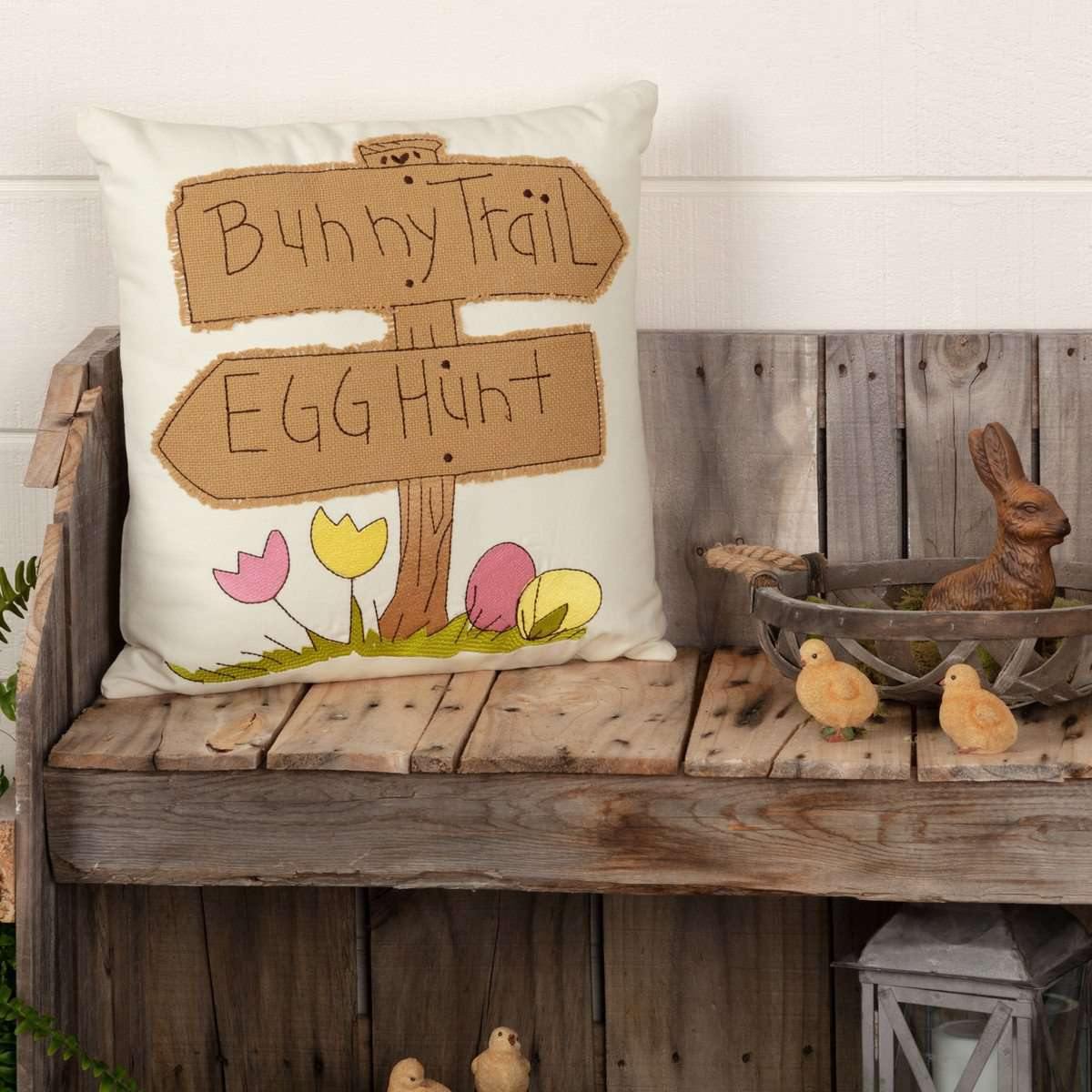 Bunny Trail Pillow 18x18 - The Fox Decor