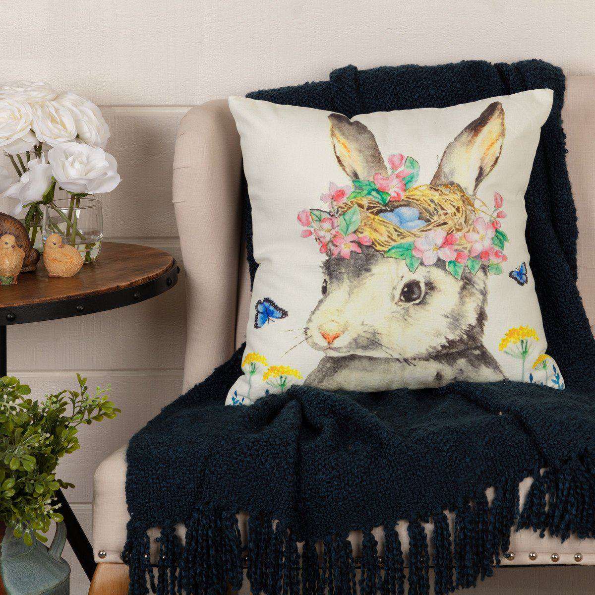 Easter Bunny Whimsy Pillow 18" - The Fox Decor