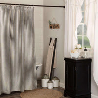 Thumbnail for Ashmont Ticking Stripe Shower Curtain 72
