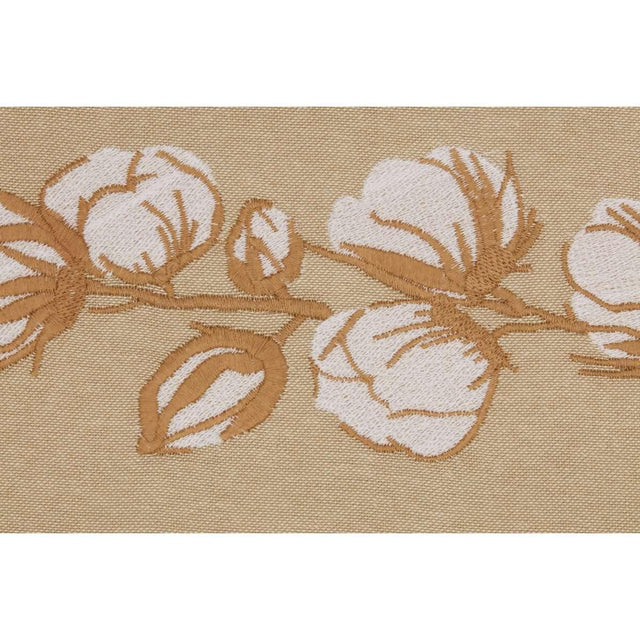 Ashmont Cotton Valance Curtain Creme, Khaki, Golden Tan VHC Brands - The Fox Decor