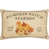 Thumbnail for Fall on the Farm Pumpkin Patch Pillow 14x22 VHC Brands front