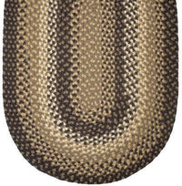 Thumbnail for 840 Dark Chocolate Brown Basket Weave Braided Rugs Oval/Round - The Fox Decor