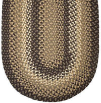 Thumbnail for 840 Dark Chocolate Brown Basket Weave Braided Rugs Oval/Round - The Fox Decor